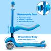 Stompa Kick Scooter for Kids 2-in-1 Light Up 3 Wheel Scooters with 4 Levels Adjustable Handlebar, Foldable Seat, Widen No-Slip Deck for Girls & Boys Ages 3-8 Years Old view 3