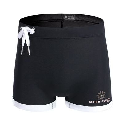 Trendy Underwear Men's Bikini Swim Trunks Shorts Beach Briefs Rope Belt Shorts (Men, X-Large, P10 Black)
