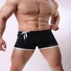 Trendy Underwear Men's Bikini Swim Trunks Shorts Beach Briefs Rope Belt Shorts (Men, X-Large, P10 Black) view 3