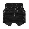 FEESHOW Kids Boys Girls Glittery Sequins Sleeveless Button Closure Vest Jacket for Stage Performance Show Dancewear Black 9-12 Months view 4