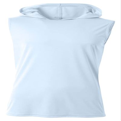 A4 Men's Cooling Performance Sleeveless Hooded T-Shirt, Pastel Blue, Large