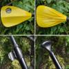 Tough 3 Piece Compact Paddle for Inflatable SUP Light 33oz with NO Twist - Oval Shaft by airSUP (Yellow Blade) view 3