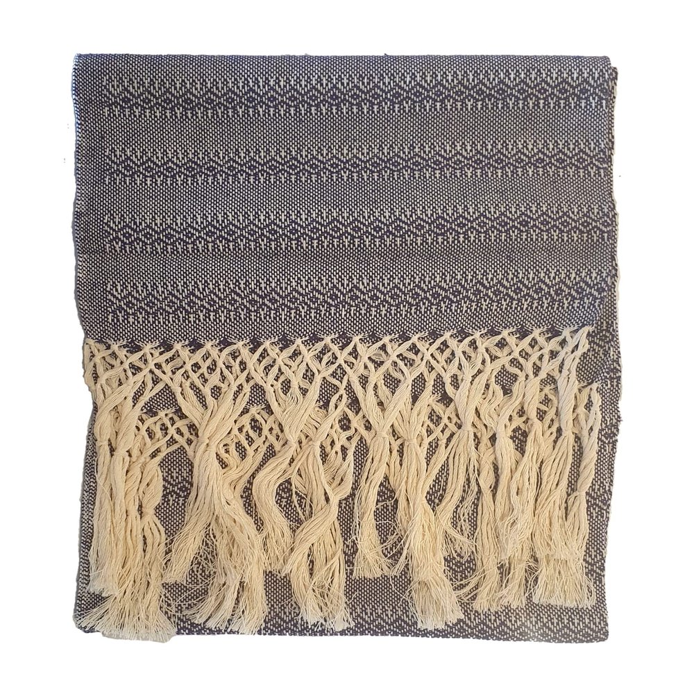 ALKIMIA INC Mexican Handmade Cotton Rebozo Shawl (Purple, Medium)
