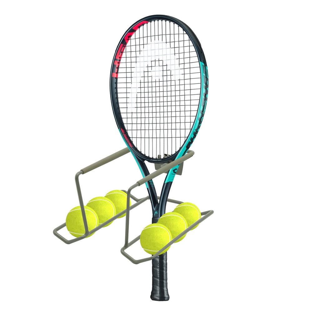 Aolamegs Wall Mounted Metal Tennis Racket and Ping Pong Holder for Badminton/Tennis/Pingpong Racquet Holder, Garage Organizer,Sports Storage Station