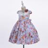Cosplay Life Elegant Flower Dress for Girls Young Adults Fashion Bow Flower Waistline Kids Party Festival Ages 2-6 Years Old (Purple, 4YRS) view 3