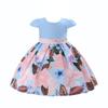 Cosplay Life Elegant Flower Dress for Girls Young Adults Fashion Bow Flower Waistline Kids Party Festival Ages 2-6 Years Old (Blue, 2YRS) view 1