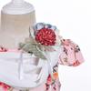 Cosplay Life Elegant Flower Dress for Girls Young Adults Fashion Bow Flower Waistline Kids Party Festival Ages 2-6 Years Old (Peach, 2YRS) view 4