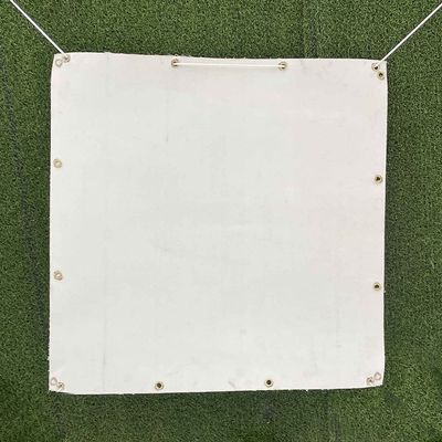 ZSHJGJR Archery Target Back Stop Heavy Duty Reinforced Archery Cloth White Archery Backstop for Behind Target Archery Accessories Equipment (4.9x2.2 ft, Thickness 4mm)