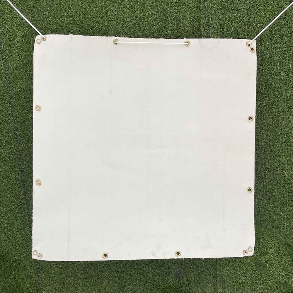 ZSHJGJR Archery Target Back Stop Heavy Duty Reinforced Archery Cloth White Archery Backstop for Behind Target Archery Accessories Equipment (4.9x2.2 ft, Thickness 4mm)
