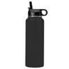 LaserGram Personalized Water Bottle, Horse Cowgirl Heart, Stainless Steel Double Wall Vacuum Insulated with Flip Top Straw, Custom Engraved Gift (40oz / 1180ml Black) view 2
