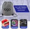BeeGreen 20 Pieces Gray Drawstring Backpack Bags Bulk Nylon Gym Backpacks Cinch Sinch Christmas Bag for DIY Travel Sports Sack Personlized Sackpacks for Heat Vinyl view 2