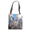 Santorini, Greece Village Alleyway Scenery Tote Bag view 1
