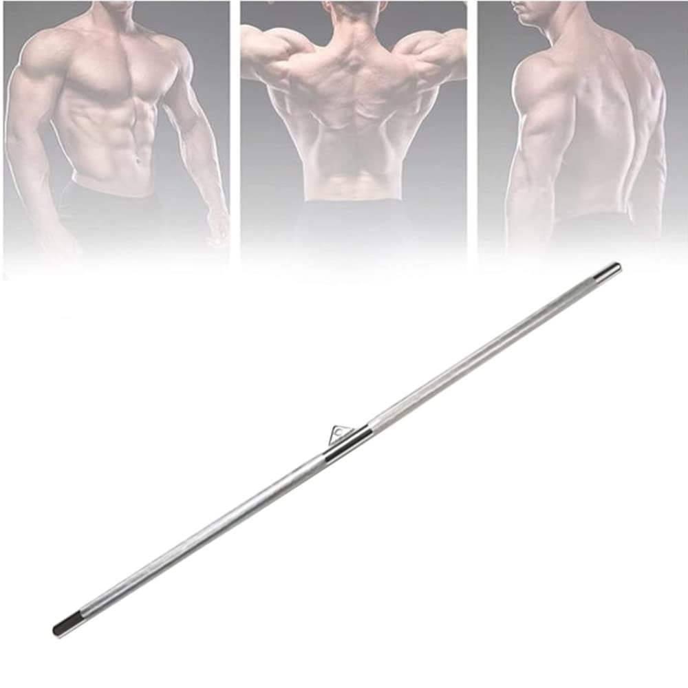 MNNM LAT PullDown Bar, Straight Bar, Pulley Cable Machine Attachments, Universal Attachment, 48 Inch, Knurled Grip, Gym Equipment for Body Training
