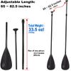airSUP Tough 3 Piece Compact Paddle for Inflatable SUP Light 33oz with NO Twist - Oval Shaft Carbon (Decal) view 2