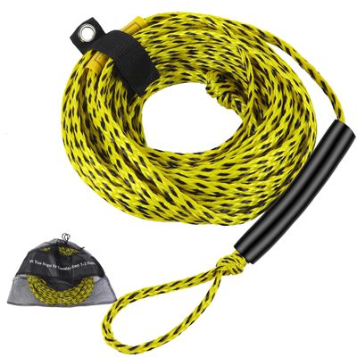 NIUTRIP Boat Tow Rope for Watersports, 60FT Length 3k-6k, Heavy Duty Towable Rope in Yellow and Black