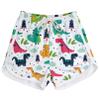 winying Kids Boys Girls Teen Sports Gym Shorts Cotton Cute Cartoon Print Dolphin Casual Running Short Pants White&Dinosaur 1-2 Years view 1