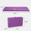 Gymnastics Mat for Kids Adults, 4x10x2 Gym Mat 2 Folding Extra Thick Tumbling Mats for Home, Anti-Tear Lightweight Pu Leather Exercise Mat with Carrying Handles, Fitness Aerobics Crash Panel Mat view 2
