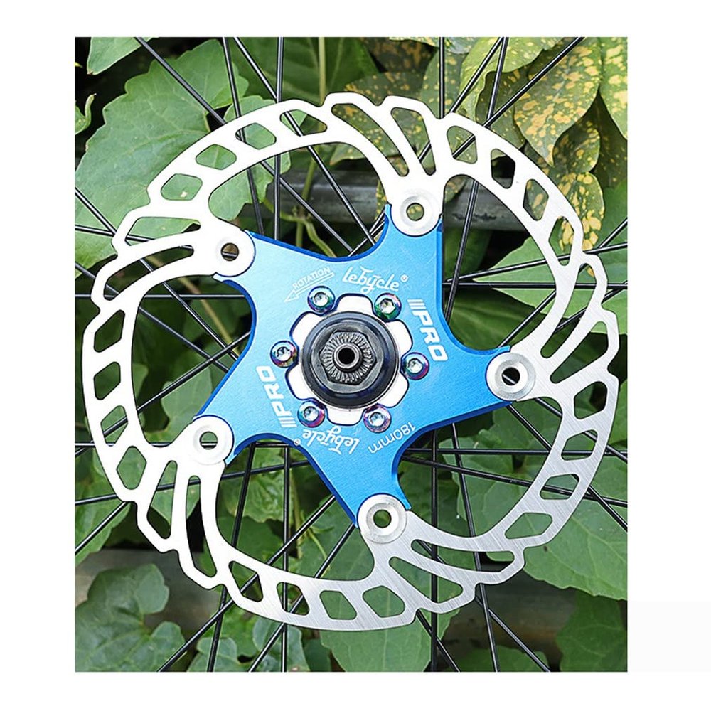 QHYRZE 140mm 160mm 180mm 203mm Bike Floating Disc Brake Rotor 6 Bolts Brake Disc for Road Mountain Bike MTB BMX Bicycle 83g (Color : Blue 203mm)