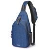 G4Free Sling Bag RFID Blocking Sling Backpack Crossbody Chest Bag Daypack for Hiking Travel(Dark Blue) view 1