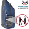 G4Free Sling Bag RFID Blocking Sling Backpack Crossbody Chest Bag Daypack for Hiking Travel(Dark Blue) view 2