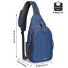 G4Free Sling Bag RFID Blocking Sling Backpack Crossbody Chest Bag Daypack for Hiking Travel(Dark Blue) view 3