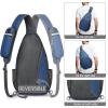 G4Free Sling Bag RFID Blocking Sling Backpack Crossbody Chest Bag Daypack for Hiking Travel(Dark Blue) view 4