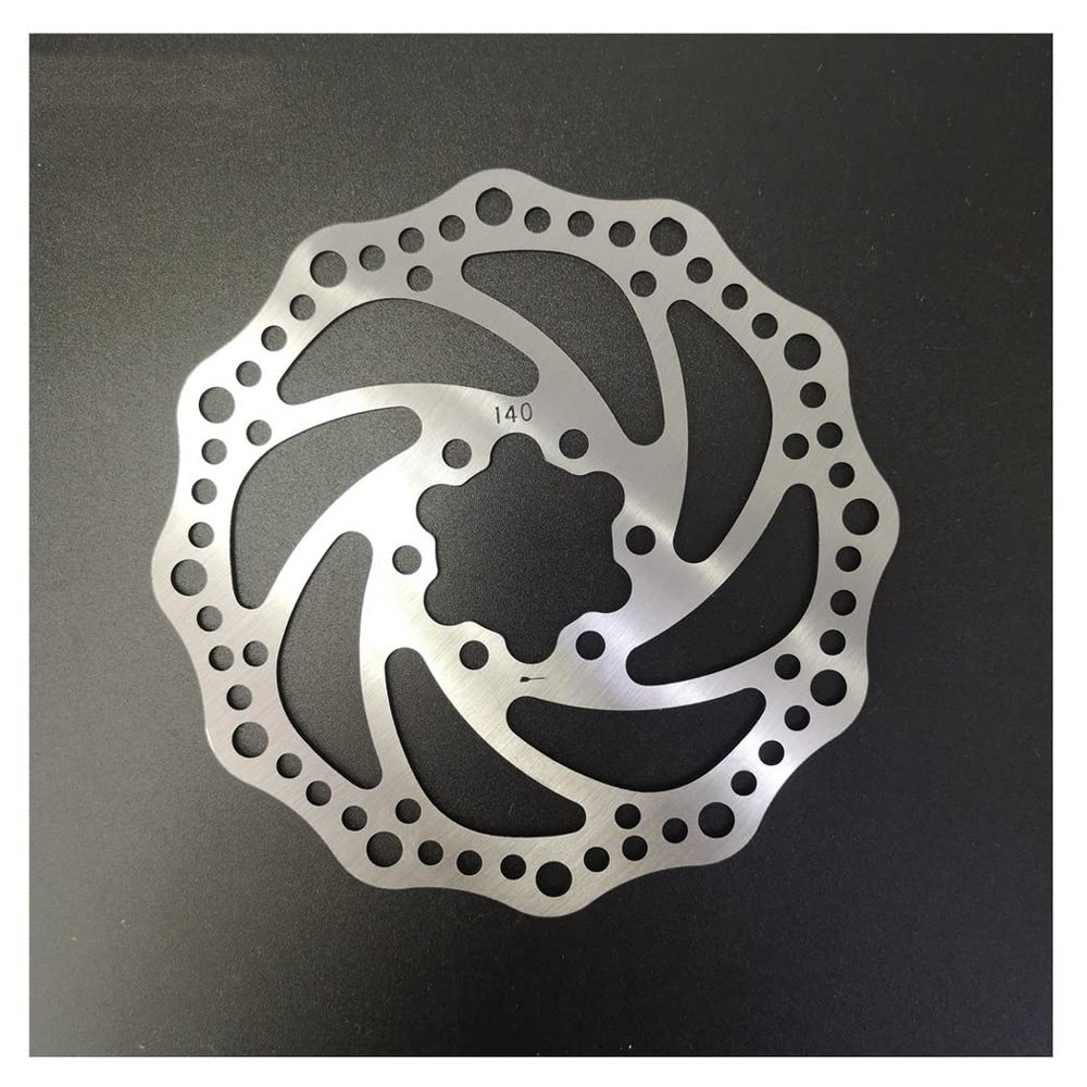QHYRZE 140mm 160mm 180mm Bike Disc Brake Rotor with 6 Bolts Stainless Steel Brakes Disc Rotors Heat Dissipation for Road Bike Mountain Bike MTB BMX Bicycle Silver (Color : D 140mm)