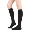 DOOVID Casual Knee High Socks for Women Tube Socks Elasticity Athletic Socks Thin Stripe Knee High Stockings Black One Size view 2