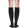 DOOVID Casual Knee High Socks for Women Tube Socks Elasticity Athletic Socks Thin Stripe Knee High Stockings Black One Size view 4