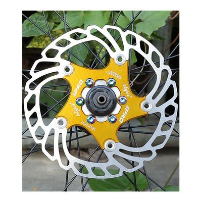 QHYRZE 140mm 160mm 180mm 203mm Bike Floating Disc Brake Rotor 6 Bolts Brake Disc for Road Mountain Bike MTB BMX Bicycle 83g (Color : Gold 180mm)