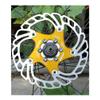 QHYRZE 140mm 160mm 180mm 203mm Bike Floating Disc Brake Rotor 6 Bolts Brake Disc for Road Mountain Bike MTB BMX Bicycle 83g (Color : Gold 203mm) view 1