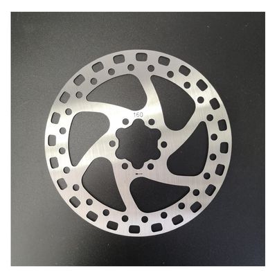 QHYRZE 140mm 160mm 180mm Bike Disc Brake Rotor with 6 Bolts Stainless Steel Brakes Disc Rotors Heat Dissipation for Road Bike Mountain Bike MTB BMX Bicycle Silver (Color : C 160mm)