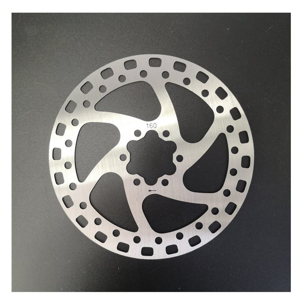 QHYRZE 140mm 160mm 180mm Bike Disc Brake Rotor with 6 Bolts Stainless Steel Brakes Disc Rotors Heat Dissipation for Road Bike Mountain Bike MTB BMX Bicycle Silver (Color : C 160mm)