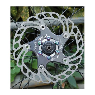 QHYRZE 140mm 160mm 180mm 203mm Bike Floating Disc Brake Rotor 6 Bolts Brake Disc for Road Mountain Bike MTB BMX Bicycle 83g (Color : Titanium 160mm)