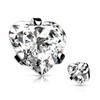 3 Pc 4 MM Heart Shape CZ Internal Threaded Dermal Anchor Heads 14G view 1