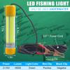 OROOTL Underwater Fishing Light Super Bright 16000 Lumens 21.5W 12V LED Night Fishing Light Deep Drop Fish Lamp Fishing Bait Finder for Shrimp Prawns Squid Boat Dock, Green view 3