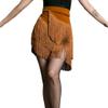 Women's Dance Skirts Ballroom Latin Dance Dress Tango Dance Skirt Apron Tassel Skirt Dance Practice Performance Hip Scarf (Brown) view 1