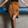 Women's Dance Skirts Ballroom Latin Dance Dress Tango Dance Skirt Apron Tassel Skirt Dance Practice Performance Hip Scarf (Brown) view 2