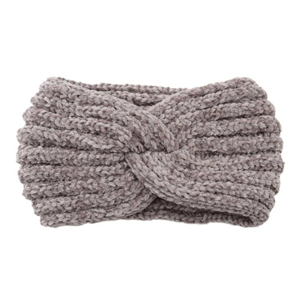 Beaupretty Warm Woolen Yarn Cross Headband Women's Knotted Headwrap Hair Hoops for Women Exercise Headdress