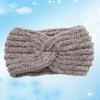 Beaupretty Warm Woolen Yarn Cross Headband Women's Knotted Headwrap Hair Hoops for Women Exercise Headdress view 2