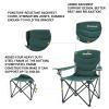 KingCamp Folding Camping Chair Oversized Portable Lawn Chair Padded Quad Chair with Cup Holder and Carry Bag, Heavy Duty Supports 300lbs for Outdoor, Fishing, Picnic, Sports, Green view 3
