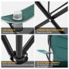 KingCamp Folding Camping Chair Oversized Portable Lawn Chair Padded Quad Chair with Cup Holder and Carry Bag, Heavy Duty Supports 300lbs for Outdoor, Fishing, Picnic, Sports, Green view 4