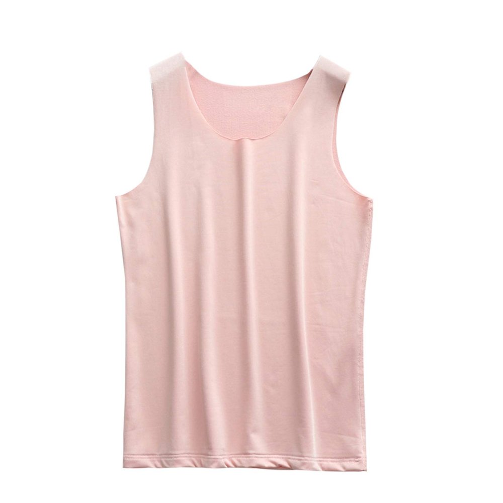 JXGSGOGO Womens Basic Cami Vest Tank Top Autumn Winter Thermal Tops Warm Underwear Pink 2XL