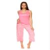 bebe Womens Pajamas Set - Short Sleeve T-Shirt and Lounge Pajama Capri Sleepwear Set (Coral, Large) view 4