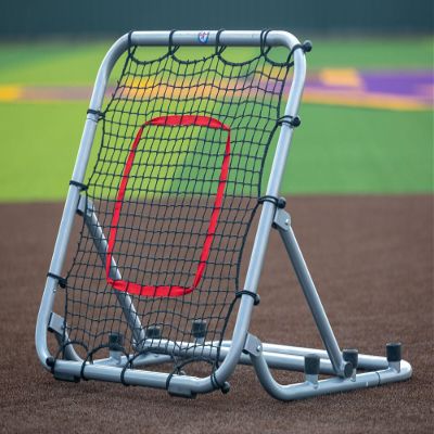 Baseball Softball Pro Rebounder Net 3'x3' -Portable Pitch Back Screen, Practice Game-Speed High Velocity reps- Fielding, Throwing, Catching Drills, Upgraded Non-Slip Base Pads, Durable Indoor/Outdoor