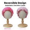 AKISS Reversible Satin Silk Sleep Hair Bonnet for Adult Women Mommy Large (Fuchsia/Pink, Adult L) view 2