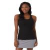32 DEGREEES Womens Soft Rib Racerback Bra Tank | with Built-in Cups | Fitted, Black, Medium view 1