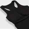 32 DEGREEES Womens Soft Rib Racerback Bra Tank | with Built-in Cups | Fitted, Black, Medium view 3
