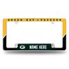 Rico Industries NFL Football Green Bay Packers Personalized/Custom 12" x 6" Chrome All Over Automotive License Plate Frame for Car/Truck/SUV view 1