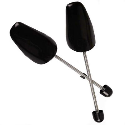 1 Pair Shoe Stretcher, Plastic Adjustable Length Practical Traditional Shoe Tree Stretcher Boot Holder Men and Women Portable Good Shape Shoe Support with Tension Spring Coil (Women-US size 5-8,Black)